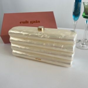 Cult Gaia Ivory Clutch